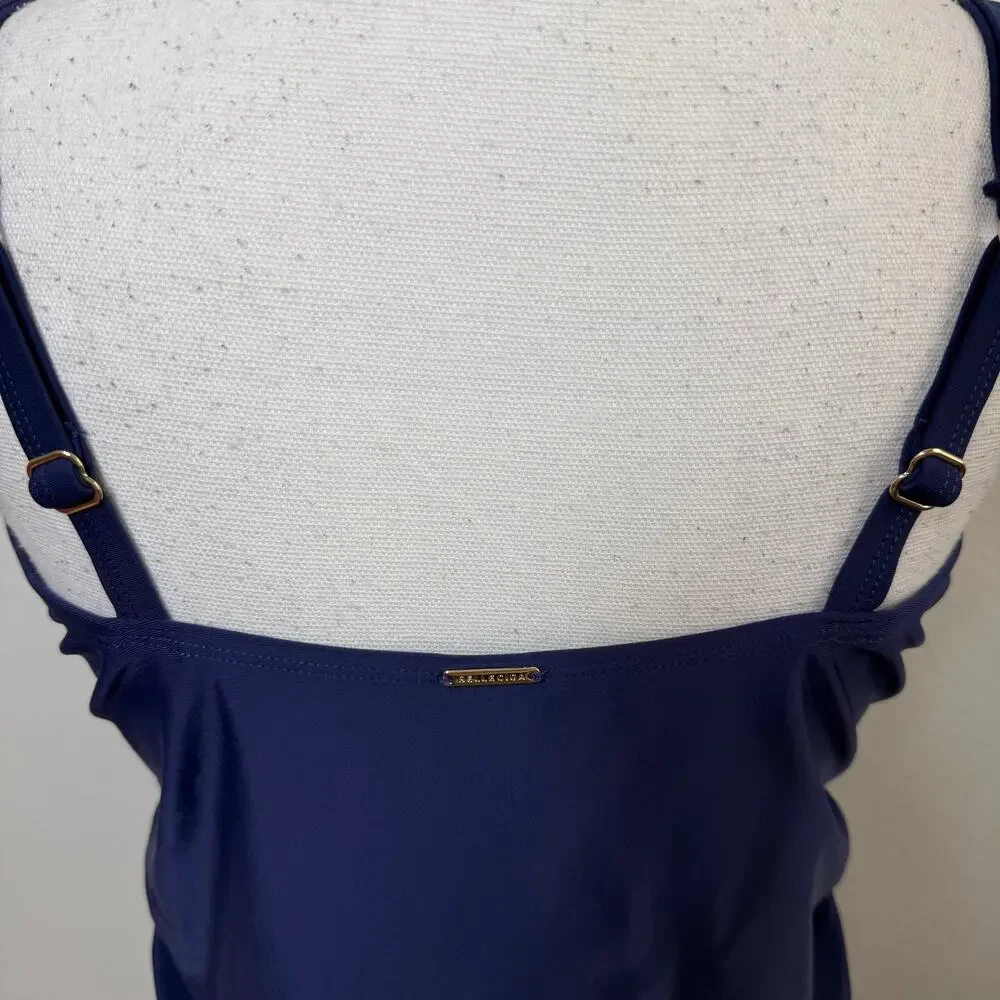 Relleciga Navy Blue Tankini Swimsuit Women's XL NWT Tummy Control